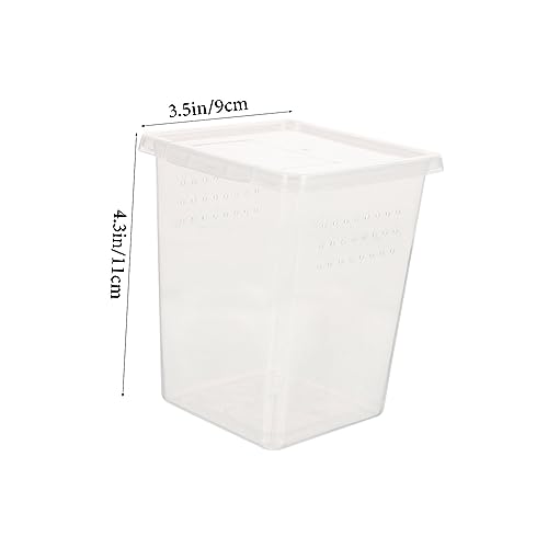 Clear Reptile Feeding Box Transparent Incubator for Snakes Tarantulas Geckos and Rearing Container with Ventilation for Safe Observation