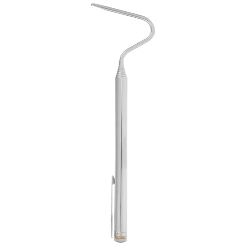 OUNONA Retractable Stainless Steel Snake Hook Portable Snake Grabber Tool White Reptile Handling Accessory for Terrarium and Care