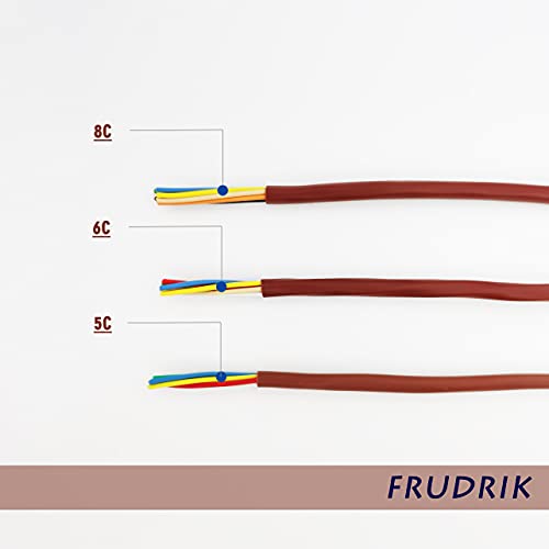 Thermostat Wire - Solid Copper 18 Gauge - CL2 - Power Circuit Cable(18/5Brown, 25ft) - color: 18/5Brown, size: 25ft