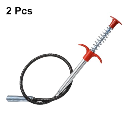HARFINGTON 2pcs Flexible Grabber Claw Pick Up Tool 0.47" Dia. 24" 4 Claws Stainless Steel Cleaning Hook Unclog Sink Sewer Hair Drain Cleaner Tool Sink Unclogger for Toilet Bathtub Sewer - size: 24 Inch
