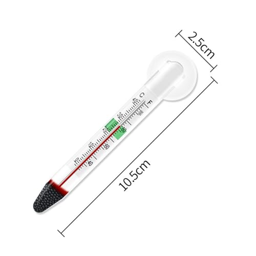 5Pcs Thermometer with Suction Cup Glass Tube Double Layered Glass High