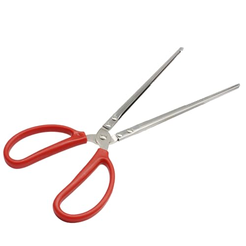 15 Inch Snake Feeding Tongs, Extra Long Serrated Tip Feeding Tweezers for Reptiles Ball Python Bearded Dragon Lizard Tank Accessories