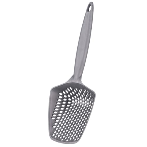 Set of 3 Cat Litter Scoop with Small Holes, Deep Sifting Shovel for Fine Litter, Reptile Terrarium Sand & Rabbit Pooper Lifter, Hanging Handle Poop Scooper (Gray, Set of 3) - color: Gray, size: Set of 3