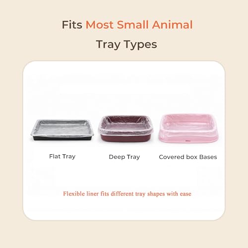 50 Disposable Cage Tray Liners for Pets, 23.6 x 31.5 in | Quick Tray Changes, Keeps Cages Cleaner, Contains Bedding and Waste, Easy Cleanup, for Rabbits, Guinea Pigs and Small Pets - size: S(23.6 x 31.5'')