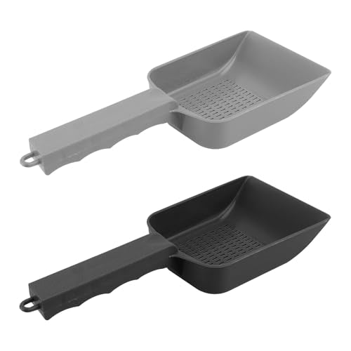 2Pcs Reptile Sand Shovels Mesh Sifters Plastic Excrement Cleaning Shovels for Terrarium Substrate Maintenance, Reptile Box Corner Scoops for Lizard and Desert Habitat