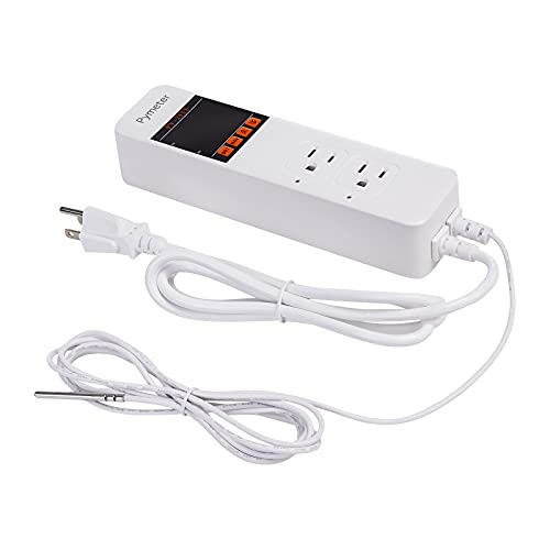 Attic Fan Thermostat Controller Temperature Switch Plug Outlet for Seedlings, Germination, Rooting, Greenhouse, Fermentation, Reptile, Terrarium Heating Mats