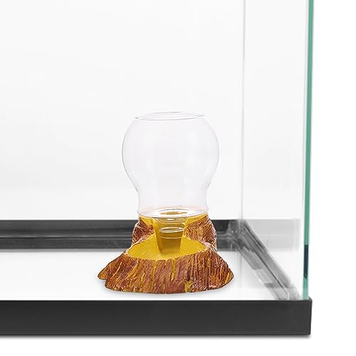 Mipcase Automatic Drinking Fountain Resin Turtle Lizard Waterer Water Dish Reptile Fountain Accessory for Tank Decor