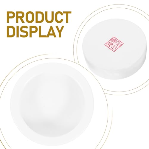 Reptile Feeding Bowls Round Shape 2 Pcs Ceramic Stable Desktop Standing, Anti-Escape Design Feeding Dish for Water and Food for Small Lizards and Reptile Animals