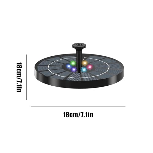 Sunlight Fountain Illuminated Floating Aeration Decorative Garden Backyard Patio Poolside Aquarium Terrarium Deck Landscape Outdoor Kids Toy Ecofriend Pump Ornament Gift Relaxation Spray LED Feature