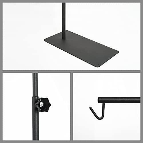 BETAZOOER Reptile Lamp Stand Adjustable 16-35 Inch Domes Heat Lamp Metal Bracket Floor Light Holder Support for Reptile Glass Terrarium Heating Light - size: Large (Pack of 1)