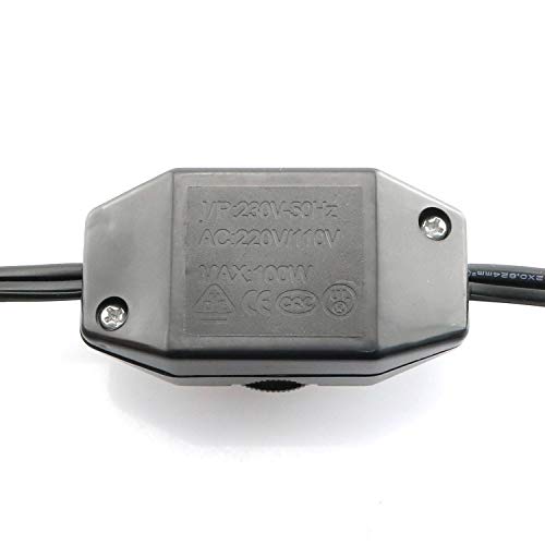 Rotary Dimmer Switch Power Cable Knob Adjustable Controller Switch with 1.8m/5.9ft Extension Power Cord
