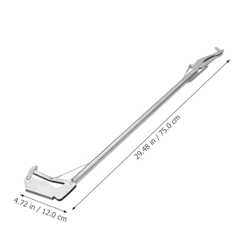 Totority Stainless Steel Snake Grabber, 30-Inch Folding Capture Clamp with Lock, Lightweight and Multi-Functional for Home Use, Silver