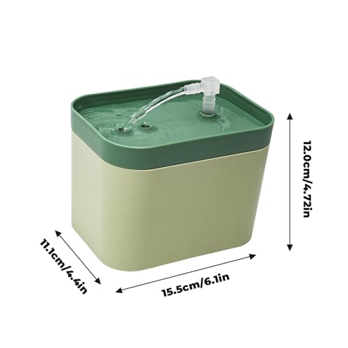 Bearded Dragon Water Bowl with Filtration System Lizard Drinking Fountain Reptile Tank Habitat Waterfall for Small Pet Leopard Gecko, Chameleon, Snake (Green) - color: Green