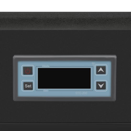 PVC Reptile Terrarium 31.5 x 15.8 x 15.8 in Large Reptile Tank with 2 Independent Intelligent Temperature Control Zones for Chameleon, Lizard, Snake（Black, Clear） - color: Black, Clear