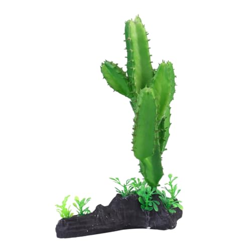 IMIKEYA Artificial Cactus Aquarium Plant Decoration Simulation Underwater Plastic Plant for Fish Tank for Aquarium Décor and Reptile Terrarium