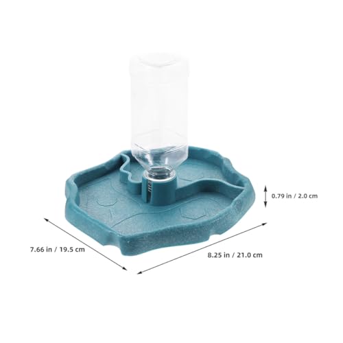 ABOOFAN Automatic Reptile Waterer Tortoise Water Dish with Reservoir Portable Lizard Water Bowl for Terrarium Tank and Bearded Dragon Hydration