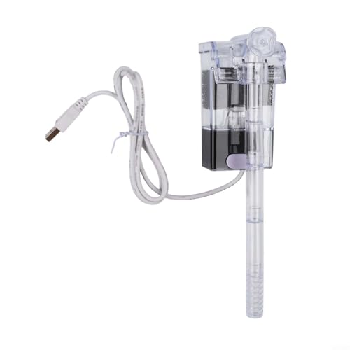 Minhe USB Aquarium External Waterfall Filter Pump, Silent Operation for Small Fish Tanks, Compact PVC Design
