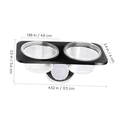 BESPORTBLE 2pcs Suction Cup Reptile Feeders Double Bowls for Food and Water Durable Reptile Feeding Dishes with Strong Suction for Lizards Geckos and Bearded Dragons