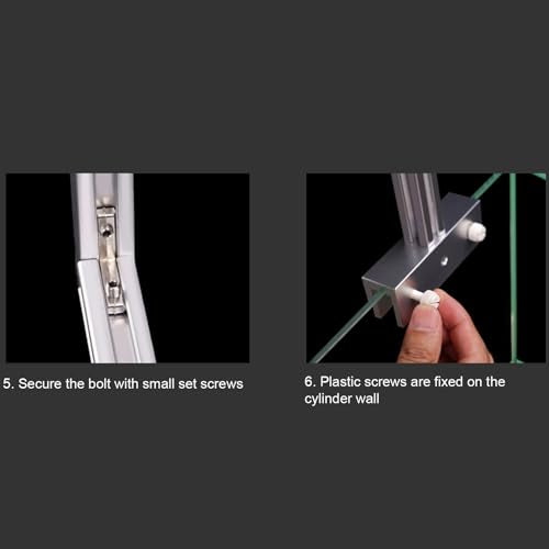 Luocute Reptile Lamp Stand, Adjustable Aluminum Alloy Hanging Light Holder, for Tank Aquarium Terrarium Bearded Dragon Snake