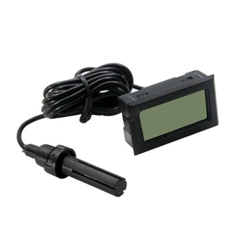SIXRUN Mini Temperature Humidity Monitor Digital Thermometer Hygrometer with Probe and Backlight LCD Display for Incubator Reptile Plant Terrarium Indoor