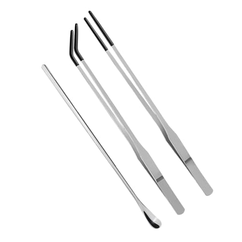 Reptiles Feeding Tongs Clamp Long Nonslip Coated Stainless Steel for Safe Pet Food Handling Pet Feeding - color: Feeding Spoon