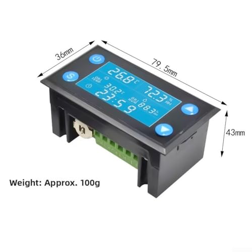 Digital Temperature Humidity Controller, Digital Humidity Controller for Terrarium, Reptile Egg Incubator Greenhouse, Aquarium System