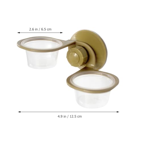 DOITOOL 2pcs Reptile Feeding Bowls with Suction Cups, Food Basin and Water Dish for Lizards and Amphibians, Pet Feeder Accessories for Terrarium Use