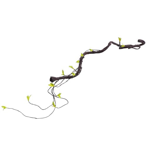 ABOOFAN Simulation Rattan Vine Climbing Plant 100cm Fake Hanging Plastic Vines Bendable Terrarium Decor for Reptile Habitat and Pet Enclosure