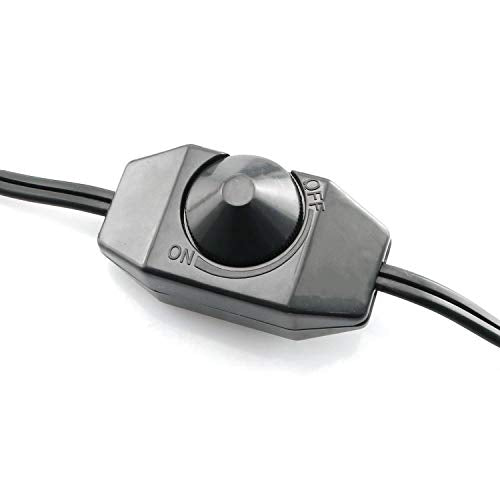 Rotary Dimmer Switch Power Cable Knob Adjustable Controller Switch with 1.8m/5.9ft Extension Power Cord