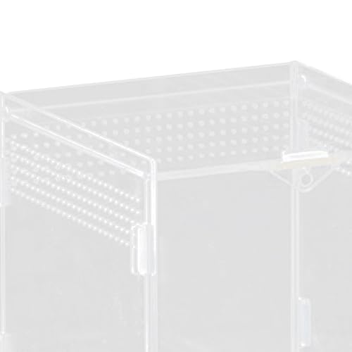 Reptile Breeding Box Terrarium Habitat Tank Transparent Acrylic Enclosure with Ventilation Holes for Snakes Frogs Turtles Geckos Small Animals- 15x15x15cm