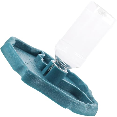 DECHOUS Reptile Water Feeder Terrarium Water Dish with Reservoir for Bearded Dragon and Tortoise Feeding in Lake Blue
