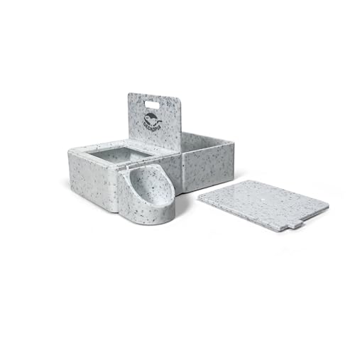 Geckopia Triple Dish | Marble - color: Marble