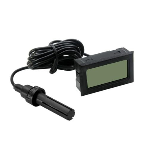 SIXRUN Mini Temperature Humidity Monitor Digital Thermometer Hygrometer with Probe and Backlight LCD Display for Incubator Reptile Plant Terrarium Indoor