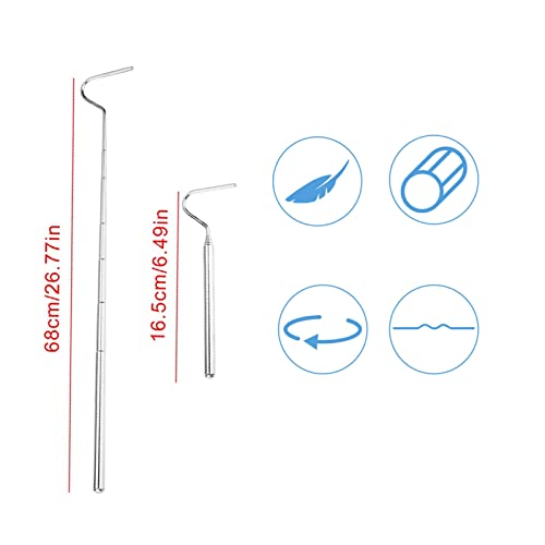 Snake Hook,16.5-68cm Snake Hook Extensible Snake Catcher Hook Adjustable Snake Tong for Catching, Controlling, or Moving Snakes