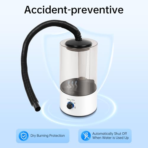 Pet Humidifier, Reptile Fogger With Adjustable Hose Washable Filter Reptile Humidifier With Three Sprays Suitable for Reptile Tank Home and Pet Store