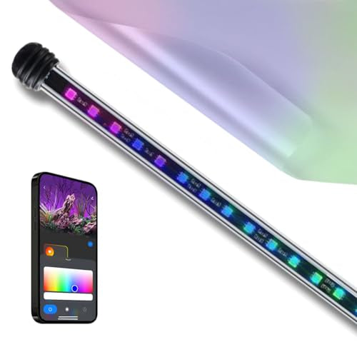 ColorCast Aquarium Background LED Light Kit with Frosted Background Film | Smartphone and Voice Control | 24/7 Timers | Alexa and Google Home | for Aquariums, Terrariums and Vivariums | 32"-48" - size: 32" | 32" to 48"