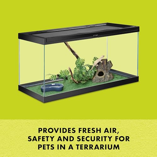 Zilla Fresh Air Screen Cover, Secure and Durable Metal Mesh Cover for Reptile Terrariums, 48 x 13 inches - size: 48" x 13"