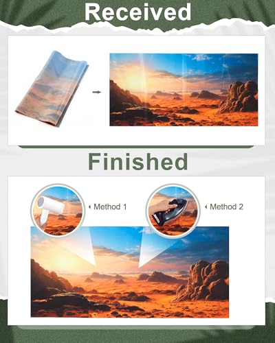 Breling 4 Pcs 48 x 24 Inch Reptile Habitat Background with Nano Glue Gobi Sun Cactus Stone and Green Tree Fern Stream Terrarium Background Polyester Durable Aquarium Accessories - color: Style1, size: 24 x 48 Inch