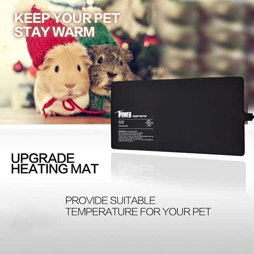 iPower 8X12 Inch Reptile Heat Pad Under Tank Heater Terrarium Warmer Heating Mat and Digital Thermostat Controller for Turtles Lizards Frogs and Other Small Animals - size: 8 X 12 Inch, style: Pad + Thermostat