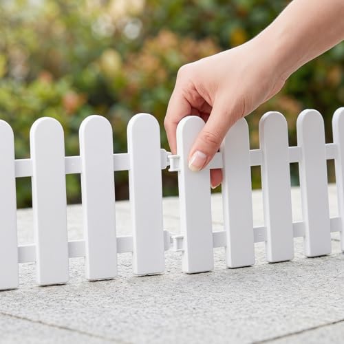 Kisangel 4pcs Tortoise Enclosure Fence Panel, Plastic Pet Fence Barrier for Small Animals Guinea Pigs Reptiles Outdoor Garden Backyard Set