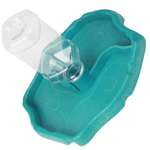 Automatic Reptile Water Feeder and Food Dish Lake Blue with Water Reservoir for Bearded Dragons and Lizards Terrarium Accessories