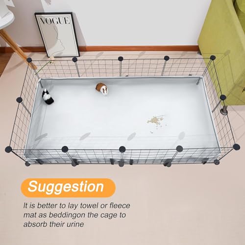 Guinea Pig Cage Liner Tarp Bottom Waterproof and Washable Base Also for Rabbits, Bunny, Chinchesillas, Hedgehog, Ferrets and Other Small Animals(48x60 inches) - size: C&C 4x5(48x60 inches)