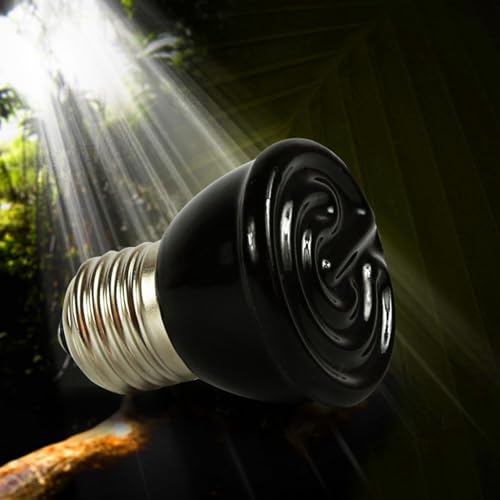 ZJchao 100W Ceramic Heating Lamp, Infrared Heat Bulb Non Luminous Pet Heating Light for Reptiles, with E26 E27 Screw Plug