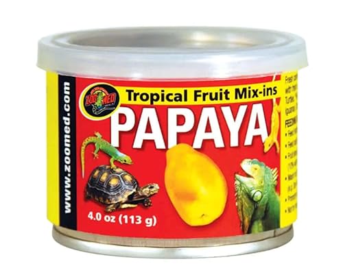 Zoo Med Tropical Fruit Mix-ins Papaya Reptile Food, 3.4-Ounce