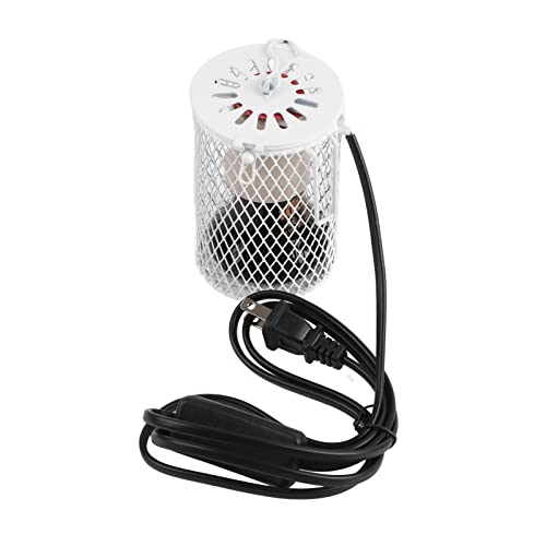 LOCADENCE100W Infrared Ceramic Emitter Heat Light Bulb, Hanging Hook Design Lamp Pet Reptile Brooder for Reptiles, Turtle, Snakes, Lizards, Frogs, Chicks (US Standard 110-120V 100W) - color: White