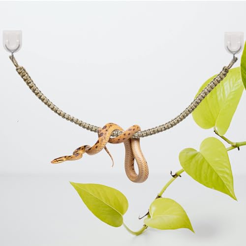 Snake Climbing Rope, Snakes Enrichment Toys, Ball Python Tank Accessories, Snake Enclosure Decor for Ball Python Corn Snake Reptile