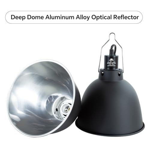 Reptile Light Fixture, 8.1in Deep Dome Reptile Heat Lamp Fixture with Switch, Terrarium UVB Basking Light Fixture for Bearded Dragon Snake Chameleon Lizard, Suitable for E26 Bulbs Up to 150W - size: 8.1'' 150W/1 Pack