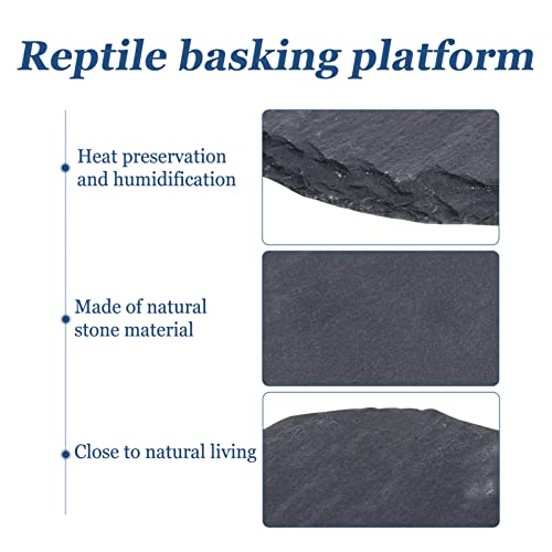 POPETPOP Turtle Basking Platform -2pcs Reptile Basking Rock Turtle Resting Platform Tortoise Habitat Accessories for Bearded Dragons Amphibians Leopard Gecko
