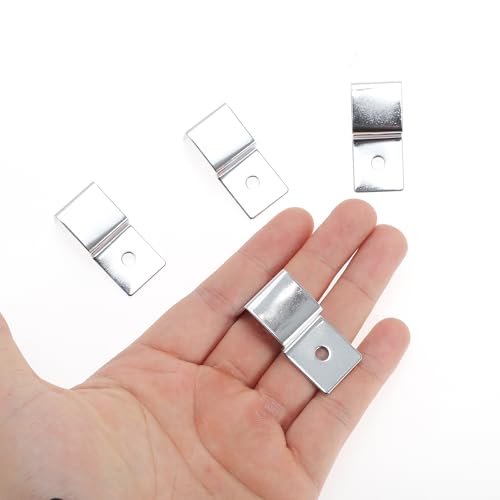 4 Pcs Aquarium Lid Clips, 19mm Aquarium Cover Support Clamps, Aquarium Cover Holder Lid, Stainless Steel Aquarium Tank Cover Clamps Set, Silver Tone