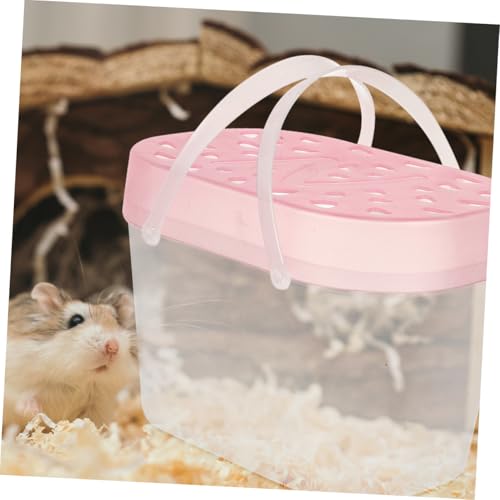 UPKOCH 2pcs Plastic Hamster Boxes and Turtle Containers Medium Size Portable Reptile Cages Handheld Small Animal Carriers for Outdoor Travel